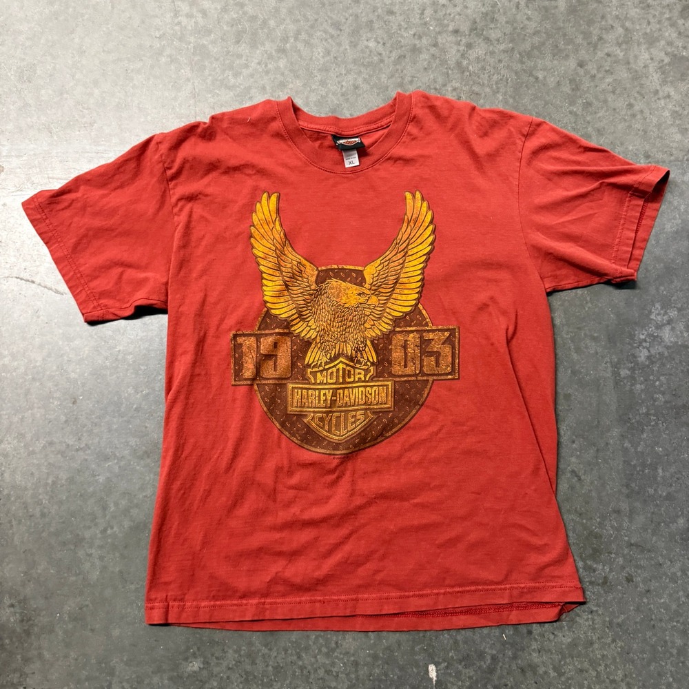 Harley-Davidson Summit Lindon Utah Eagle Graphic T-Shirt Red Mens XL Made in USA